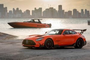 Boat in the style of Mercedes-AMG GT.