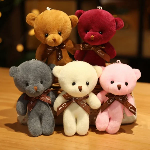 5/52pcs Bears Stuffed Plush Toy Mini Bear Doll Toy Keychain Bag Pendant Wedding Decoration Children Birthday Party Gifts - Image 4