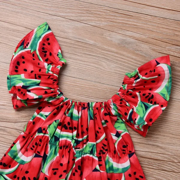 New Infant Toddler Newborn Baby Girls Watermelon Printed Sleeveless Bodysuit Sunsuit Jumpsuit Casual Clothes - Image 5