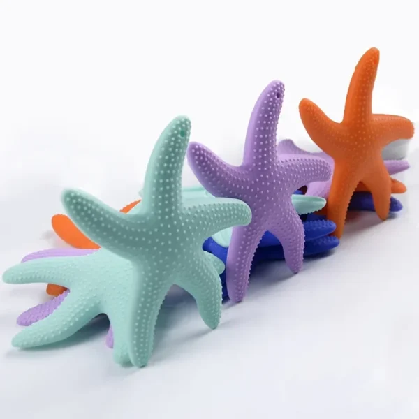 Silicone Teether for 3-12 Months Infants BPA Free Baby Teething Toys Starfish Silicone Kids Baby Chewing Tooth Training Toys - Image 3