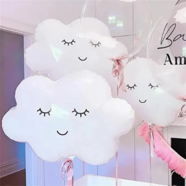 3pcs White Rainbow Cloud Sun Theme Aluminum Foil Balloon Birthday Party Wedding Decoration Aluminum Foil Balloon Baby Shower