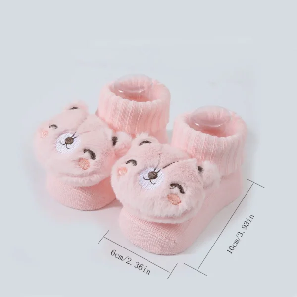 Cute Cartoon Doll Newborn Socks Spring New Baby Soft Solid Prewalker Knitted Sock For Girls Boys Infant Knitting Floor Socks - Image 4