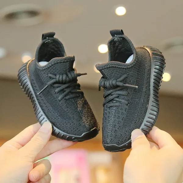 2024 Children's sports shoes girls casual shoes gray comfortable mesh running sports kids girls soft bottom breathable shoes - Image 4