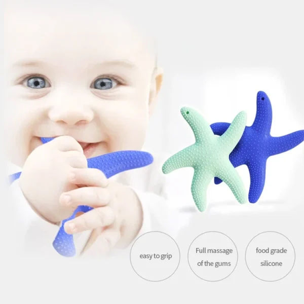 Silicone Teether for 3-12 Months Infants BPA Free Baby Teething Toys Starfish Silicone Kids Baby Chewing Tooth Training Toys - Image 4