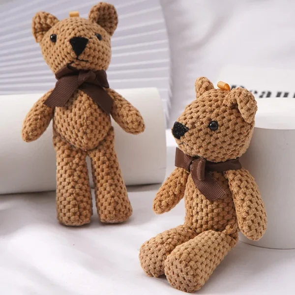 15CM Bear Stuffed Plush Toys Baby Cute Dress Key pendant Pendant Dolls Gifts Birthday Wedding Party Decor 1pcs - Image 3