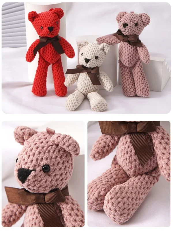 15CM Bear Stuffed Plush Toys Baby Cute Dress Key pendant Pendant Dolls Gifts Birthday Wedding Party Decor 1pcs - Image 6