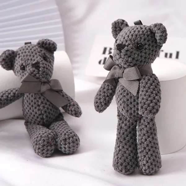 15CM Bear Stuffed Plush Toys Baby Cute Dress Key pendant Pendant Dolls Gifts Birthday Wedding Party Decor 1pcs - Image 5