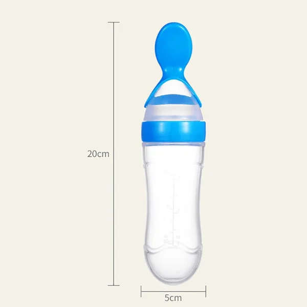 Baby Silicone Squeezing Feeding Bottle Newborn Baby Training Spoon Supplement Feeder Safe Useful Tableware For Kids - Image 2