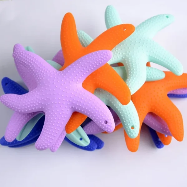 Silicone Teether for 3-12 Months Infants BPA Free Baby Teething Toys Starfish Silicone Kids Baby Chewing Tooth Training Toys - Image 2