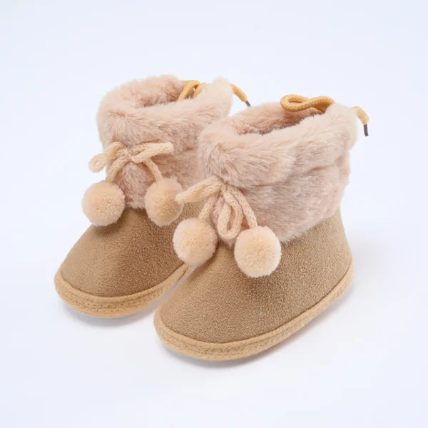 Newborn Toddler Warm Boots Winter First Walkers baby Girls Boys Shoes Soft Sole Fur Snow Booties Kids Snow Boots for 0-18M Bebe