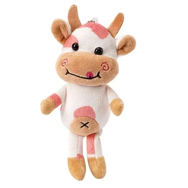 15cm Cute Milk Cow Plush Toy Animal Stuffed Doll Keyring Festival Birthday Gift Kawaii Decor Plush Keychain Toys for Boys Girls - Image 6