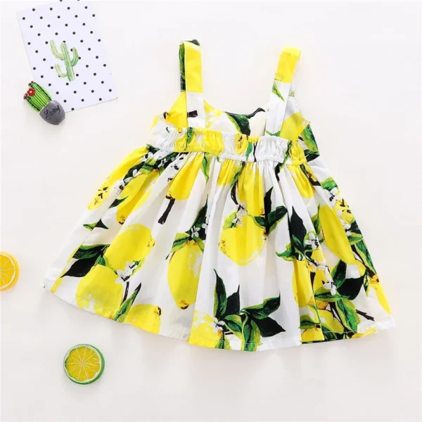 New Cute Printed Sleeveless Newborn Princess Dress Summer Baby Girl Dress Big Bow Baby Girl Birthday Dress Baby Girl Clothes - Image 5