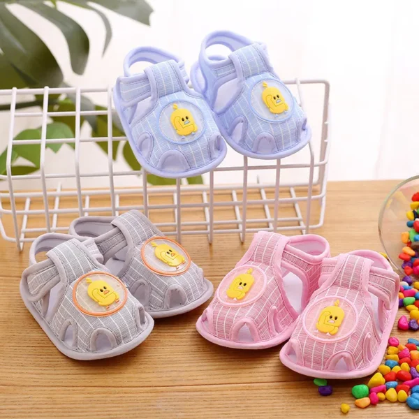 Summer Toddler Infant Kids Baby Cute Casual Princess Sandals Lovely Cartoon Soft Crib Shoes Boy Girls First Walkers Floor Shoe